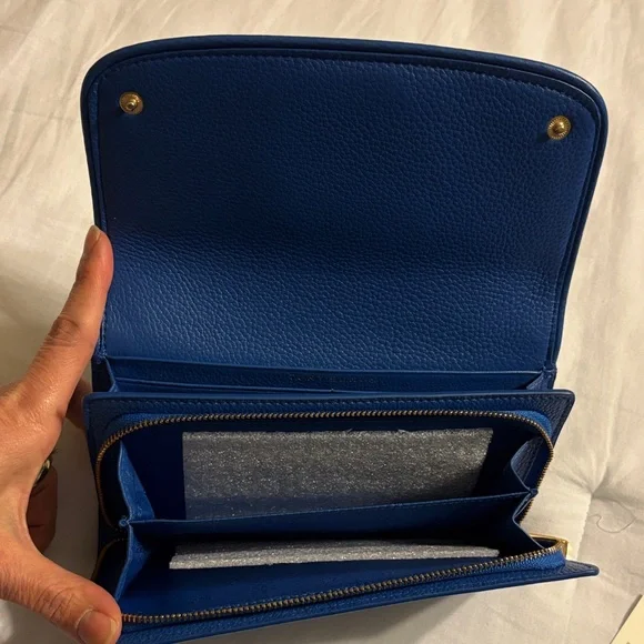 Tory Burch Britten Duo Envelope Continental Leather Clutch/Wallet NWT - Picture 3 of 12